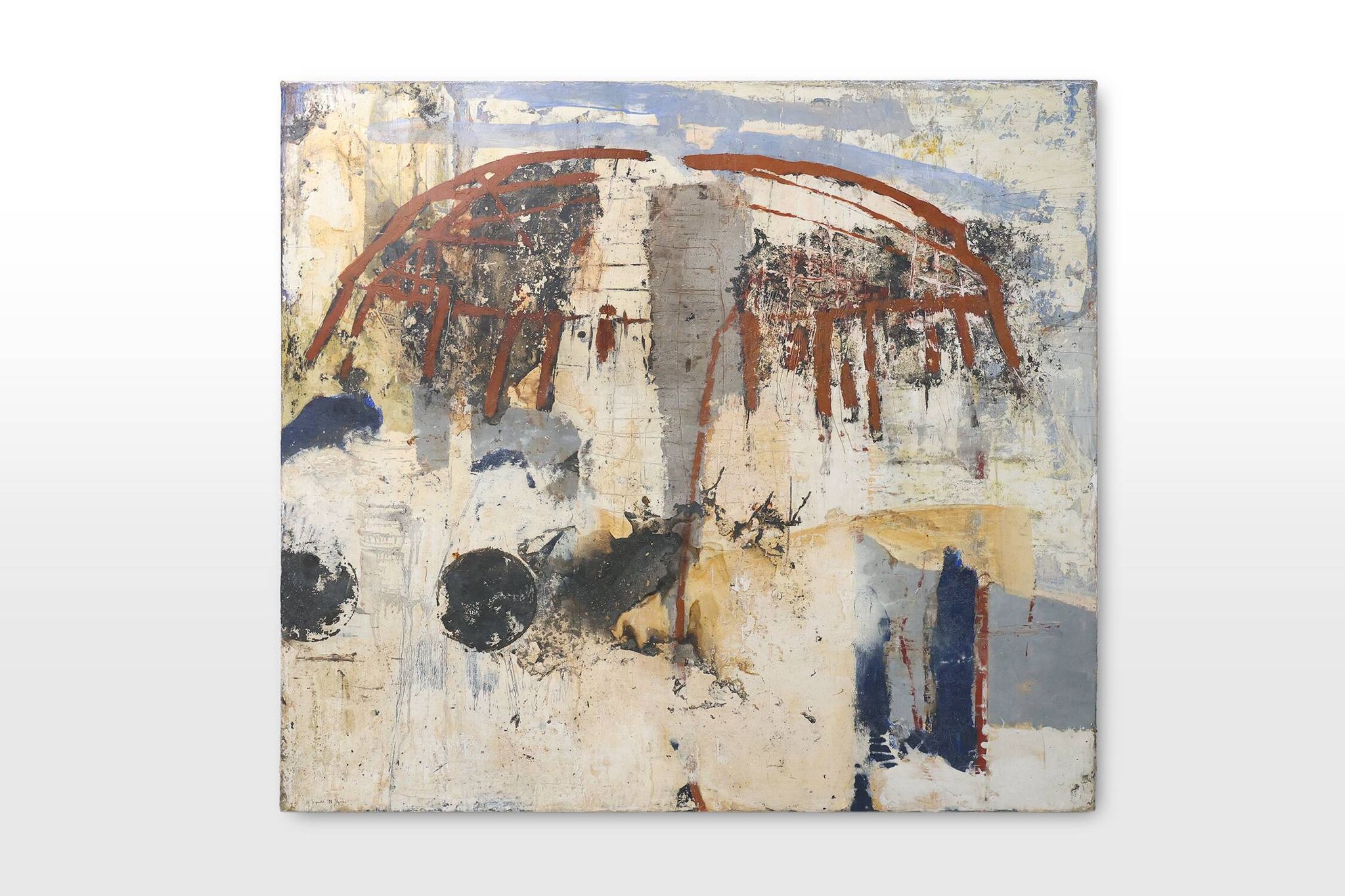 Ensemble de 2 peintures abstraites intitulées « Fyrhat » de l'artiste belge Nico de G