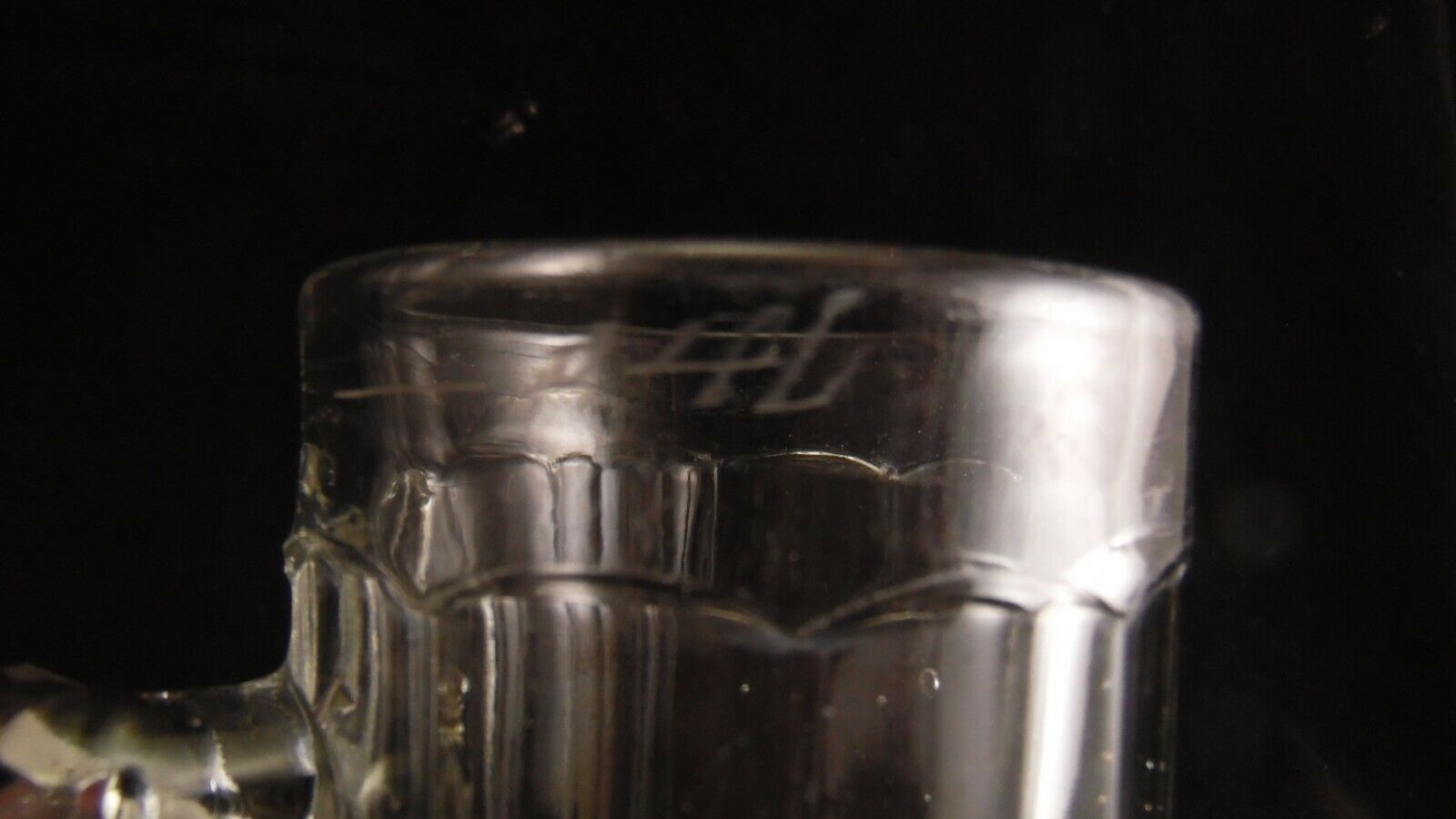 Series of 4 beer mugs of glass-blown bistro era early 20th century