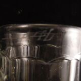 Series of 4 beer mugs of glass-blown bistro era early 20th century
