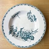 6 old iron earth soup plates from Sarreguemines