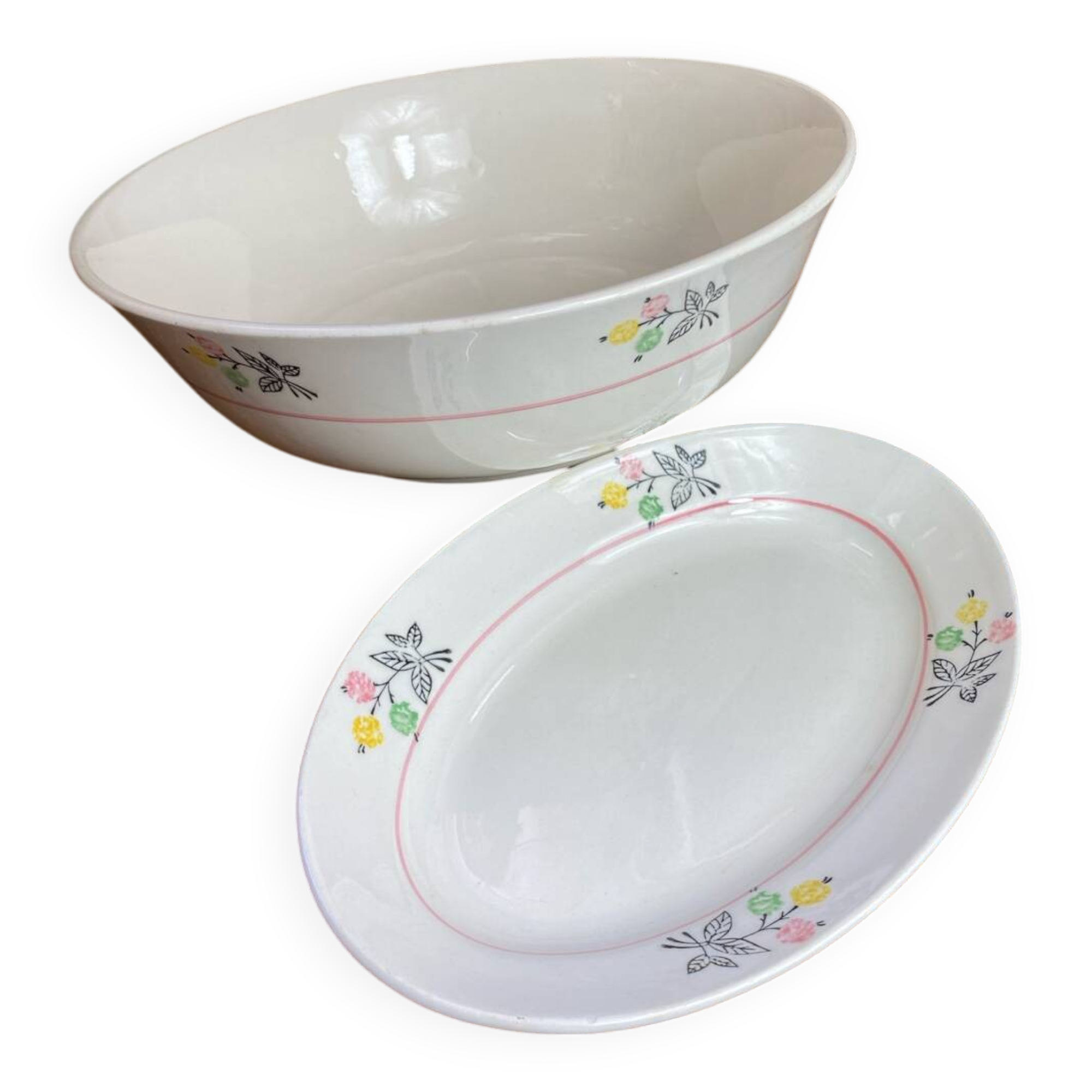 Porcelain salad bowl, Gien