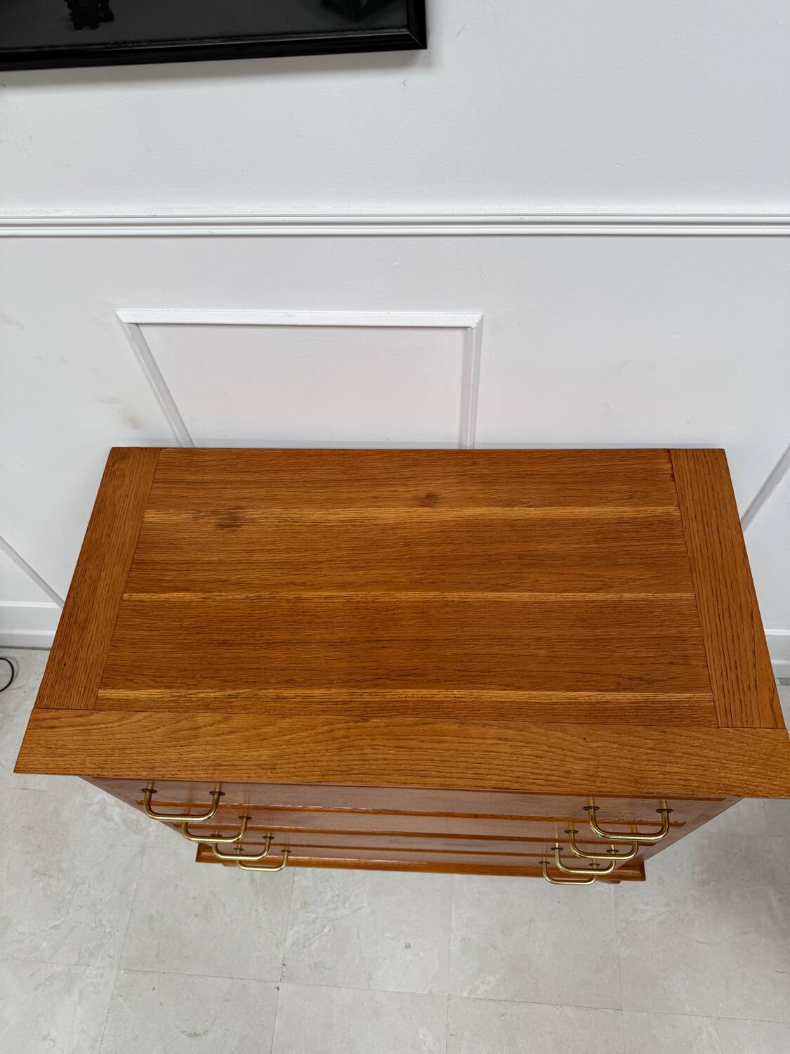 Vintage chest of drawers with compass feet