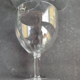 6 large glasses in light blown crystal