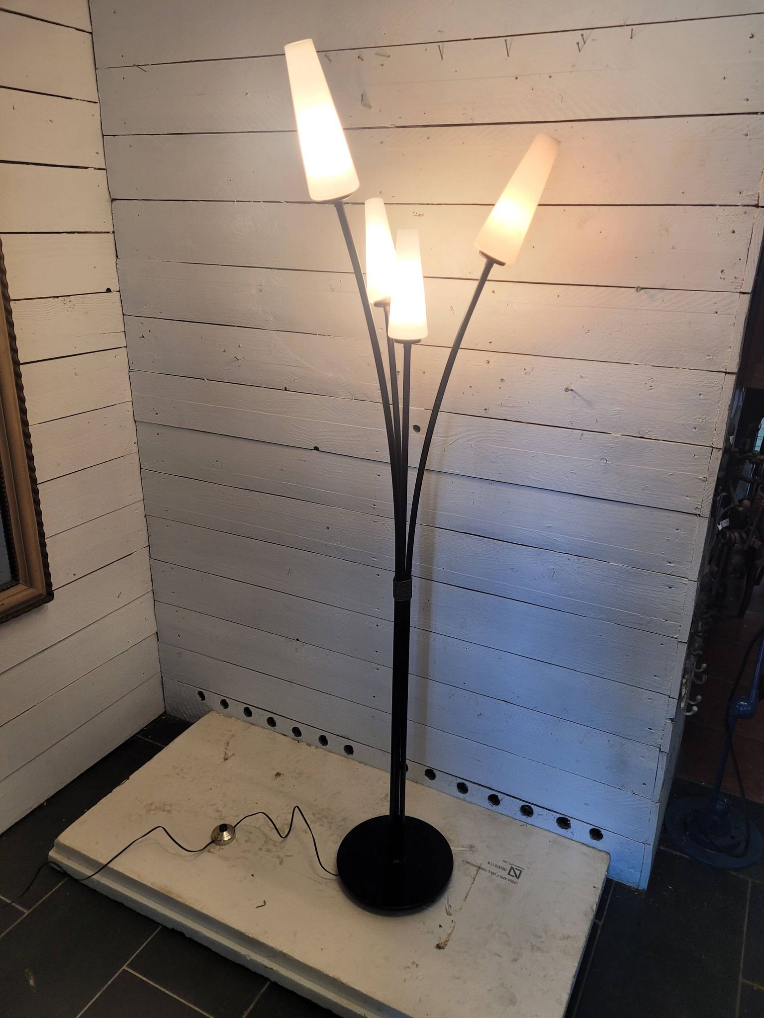 Lampadaire vintage 4 lumières des années 60
