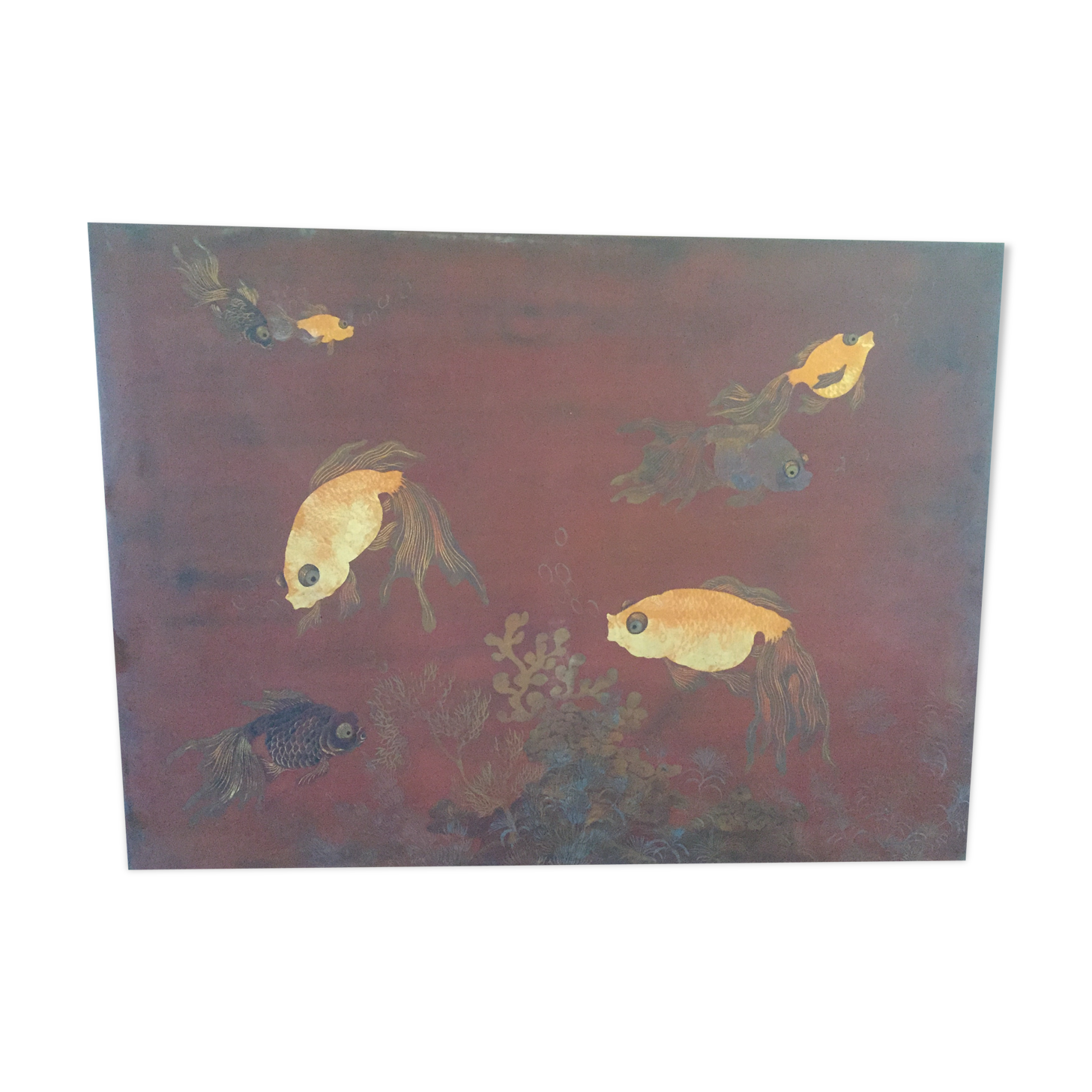 painting metallic painting, Indochina origin, 70s