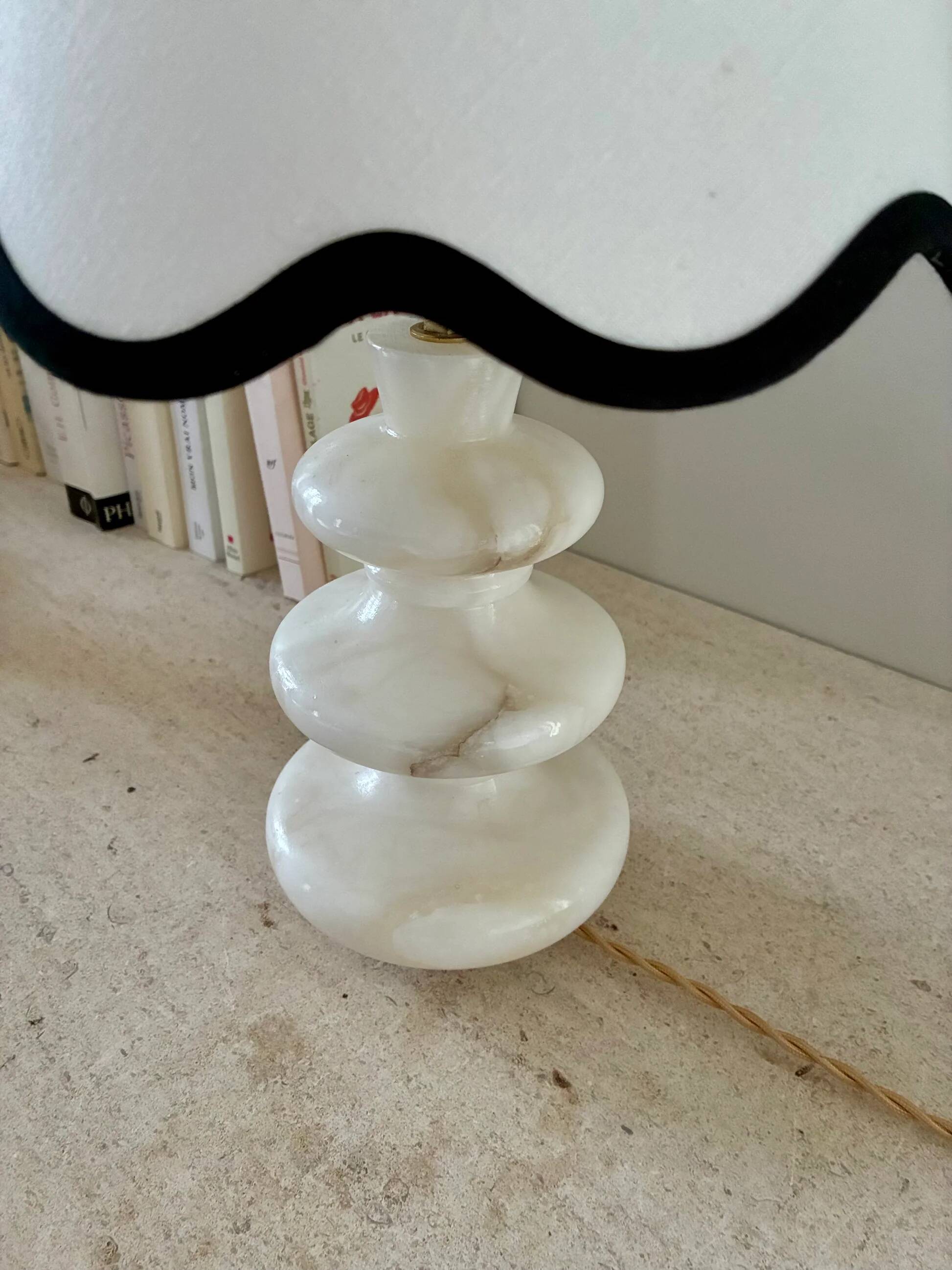 Lampe "Feston" en albâtre - 1950