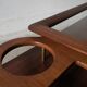 Italian Modern Mahogany Bar Cart with Serving Tray