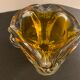 Murano orange-yellow glass ashtray 1960