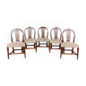 Following 5 chairs antique George IV mahogany Georgian with folder