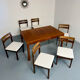Extendable dining table Italian design 60 geometric rosewood