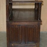 Gothic Jacobean hall chair finely carved from the Victorian era around 1860.