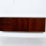 Suspended teak buffet from the 1970s.