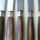 Set of 5 table knives stainless steel and bovine horn