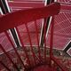 Vintage wooden rocking chair burgundy paint