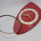 Vintage clock in red formica