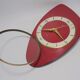 Vintage clock in red formica