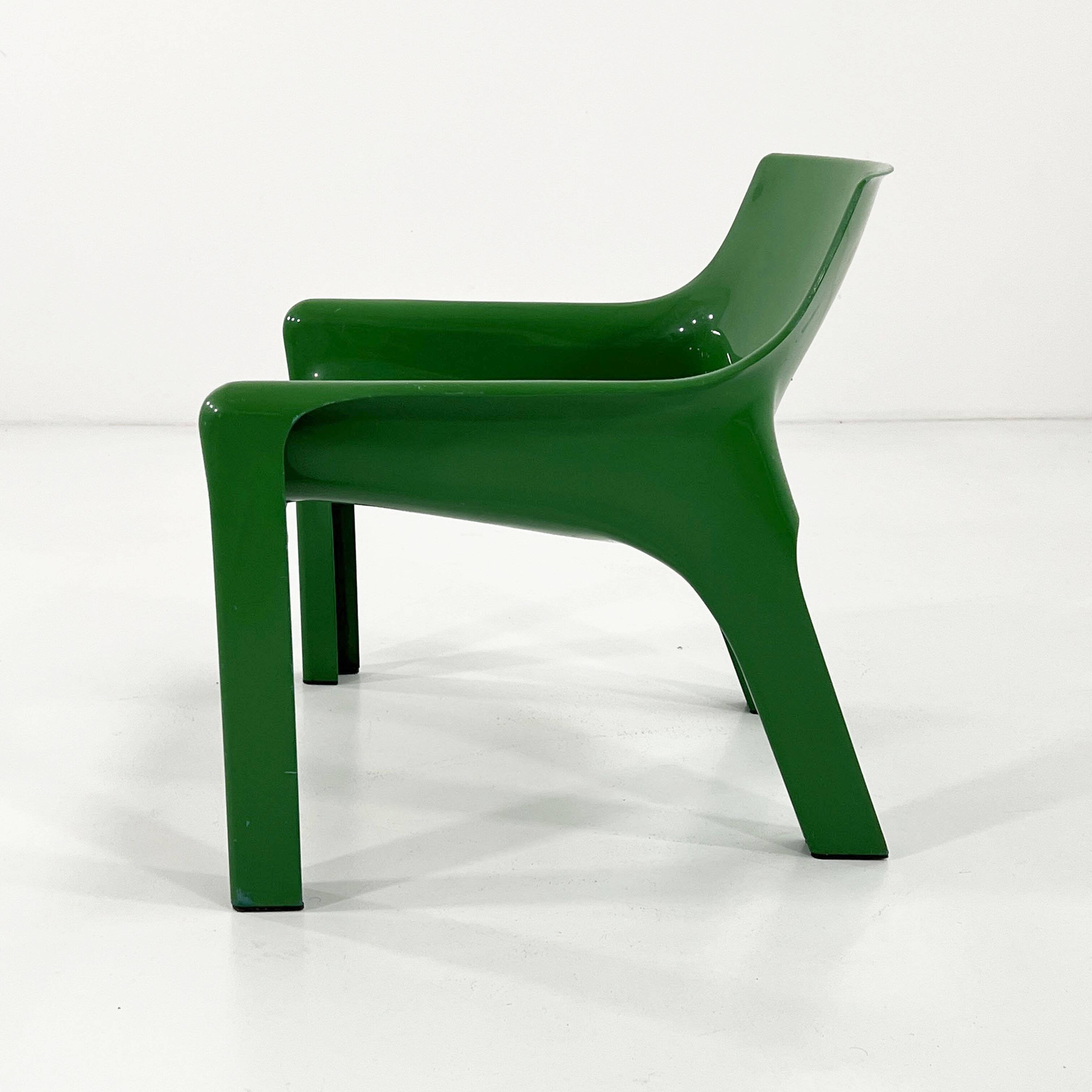 Vicario armchair in green by Vico Magistretti for Artemide, 1970