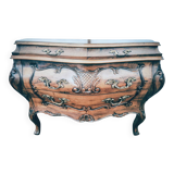Tomb-style commode in walnut, Louis XV style