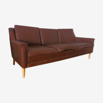 Scandinavian leather bench