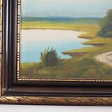 Painting „The Way to Home”, Scandinavian design, 1970s, by V. Kier