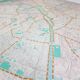 Map of Paris XXL, boroughs and neighborhoods 80 - 142x104cm