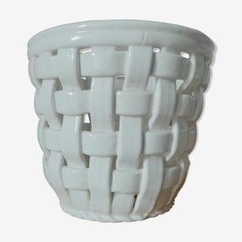 Braided earthenware pot pot cover