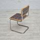 1970s, set of 4 pcs Italian dining chairs in Bauhaus style.