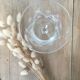 6 verres à pied en verre gravé croisillons