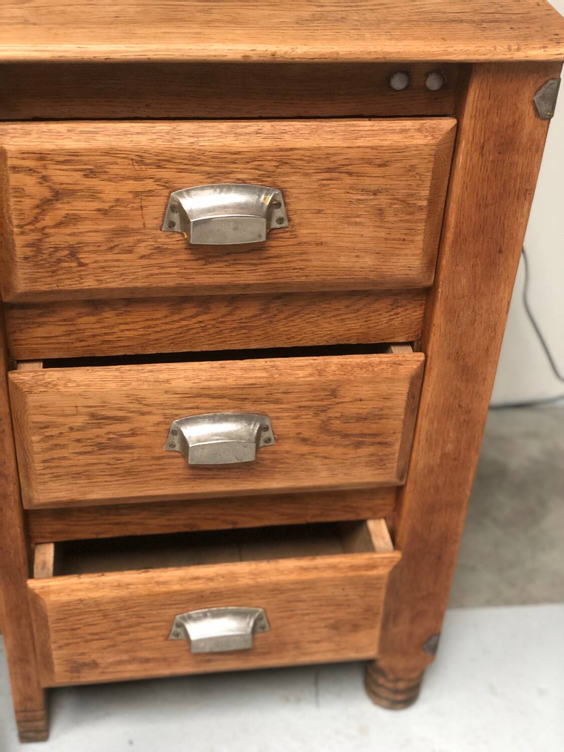 Old restored oak desk