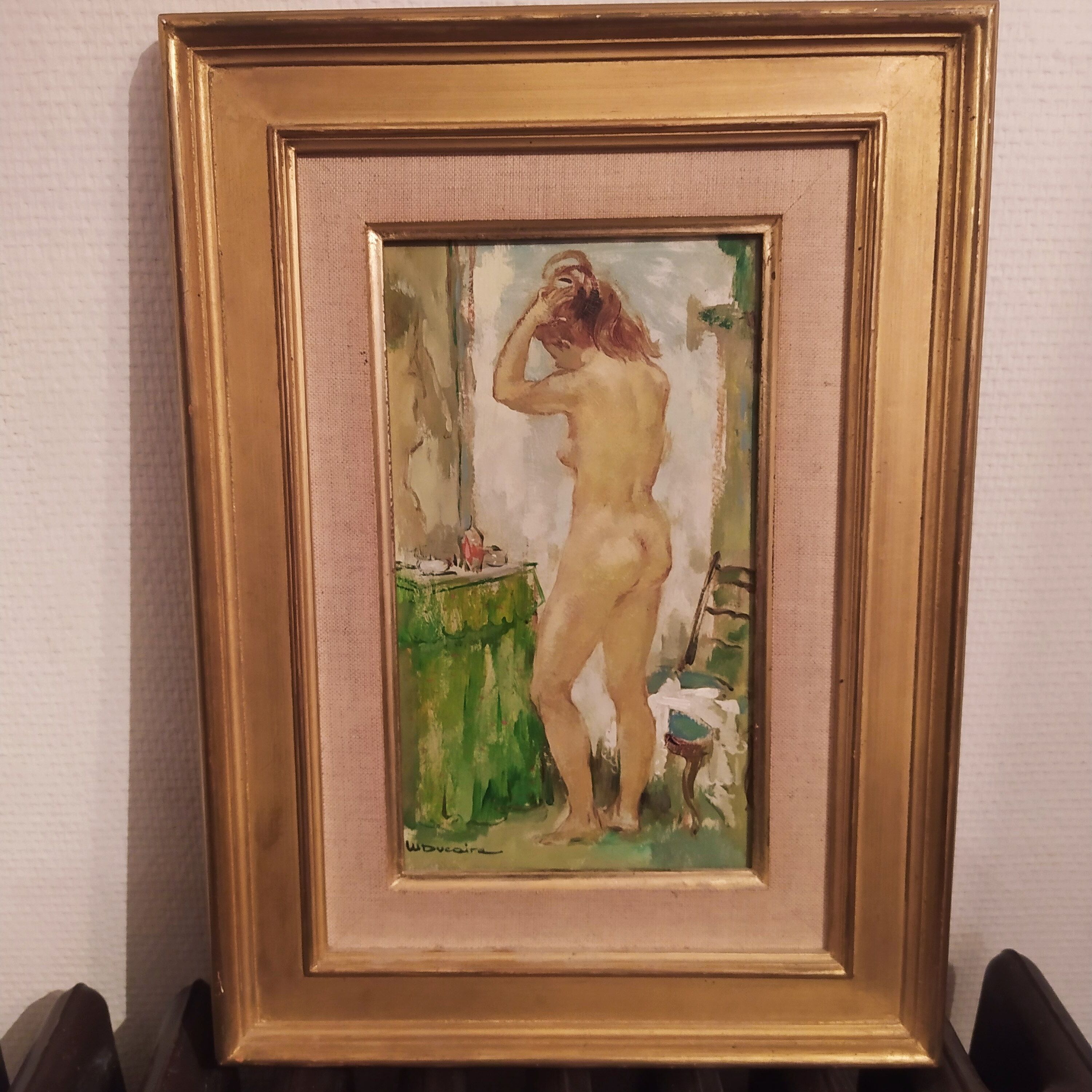 Femme nue devant sonmiroir Maryse Ducaire Roque (1911-1992)