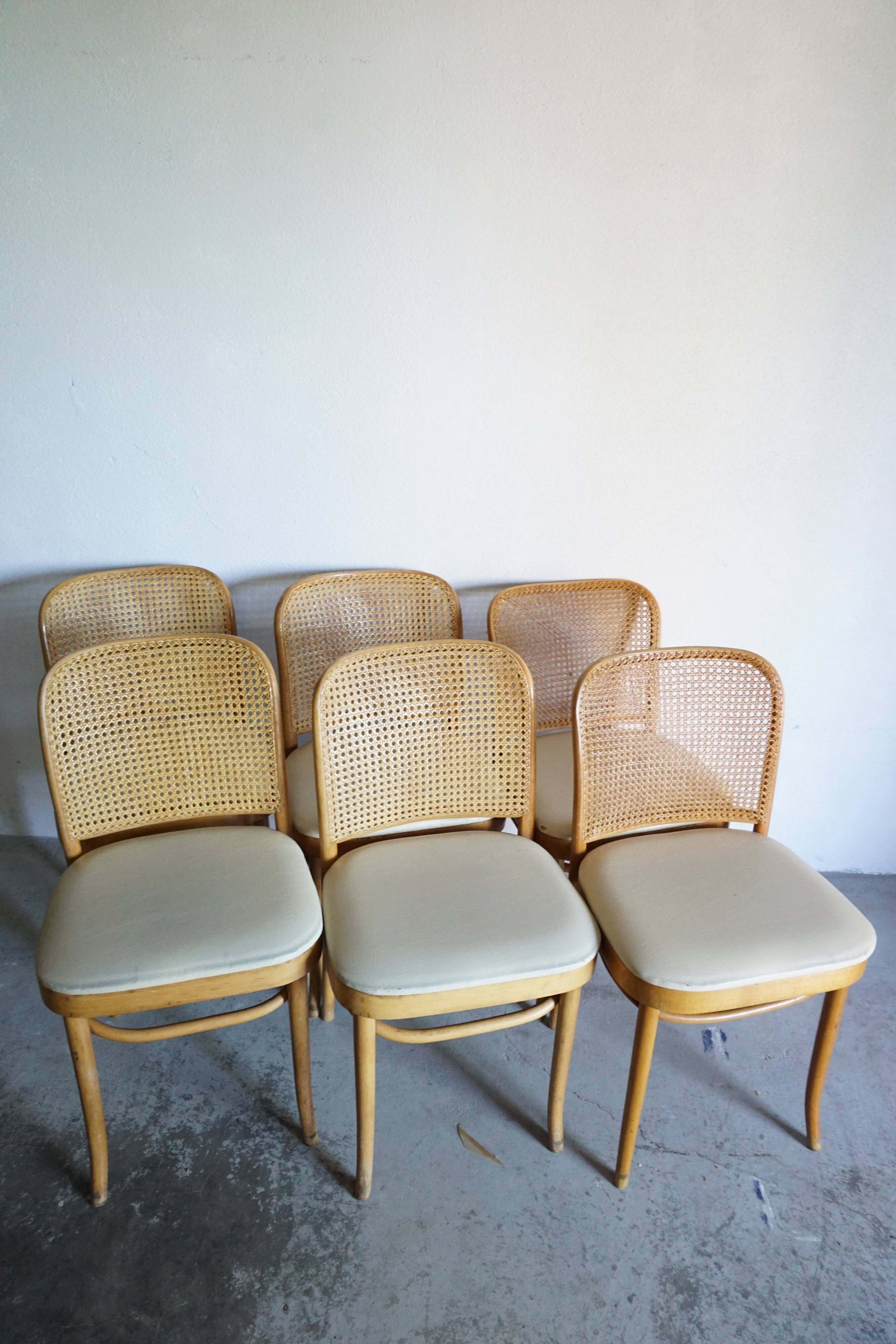 Series 6 canne bistro chairs