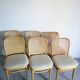 Serie 6 chaises bistrot cannées