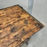 Unique industrial table garden table dining table 90 x 182 cm