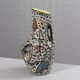 Marius Bessone in Vallauris large free-form vase with abstract decoration 1950s