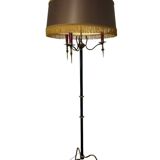 Lampadaire vintage "doré" à franges b 55 h 160