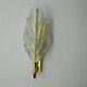 Frosted leaf wall lamp, murano glass, italy, 1970