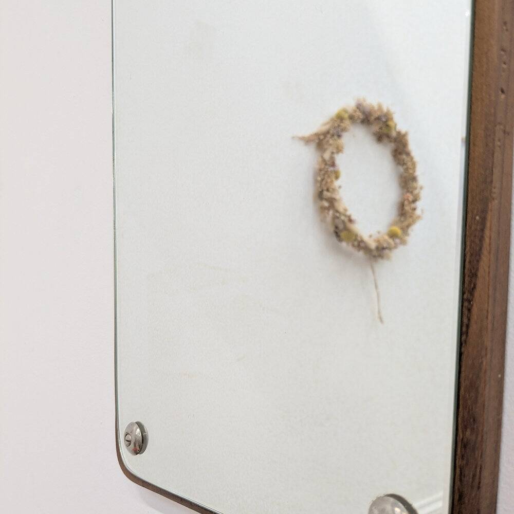 Scandinavian teak mirror