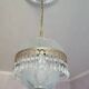 Large vintage ball chandelier with tassels