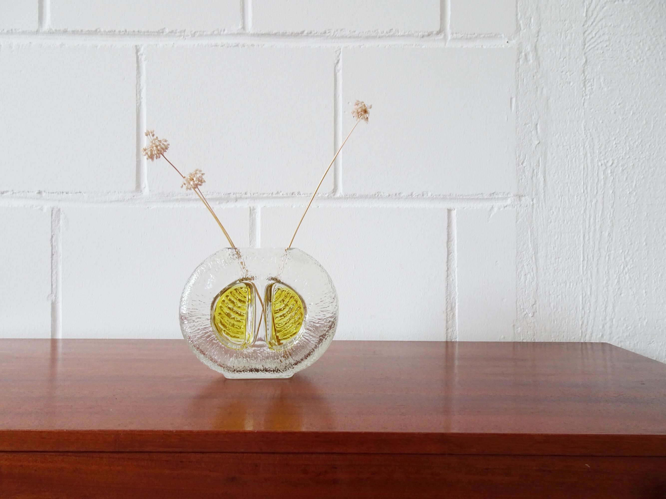 Vase en verre de Walther 1960