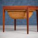 Mid-Century Teak Nightstand or Sewing Table by Severin Hansen for Haslev Møbelsnedkeri, Denmark, 1950s
