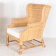 Paire de fauteuils club en rotin