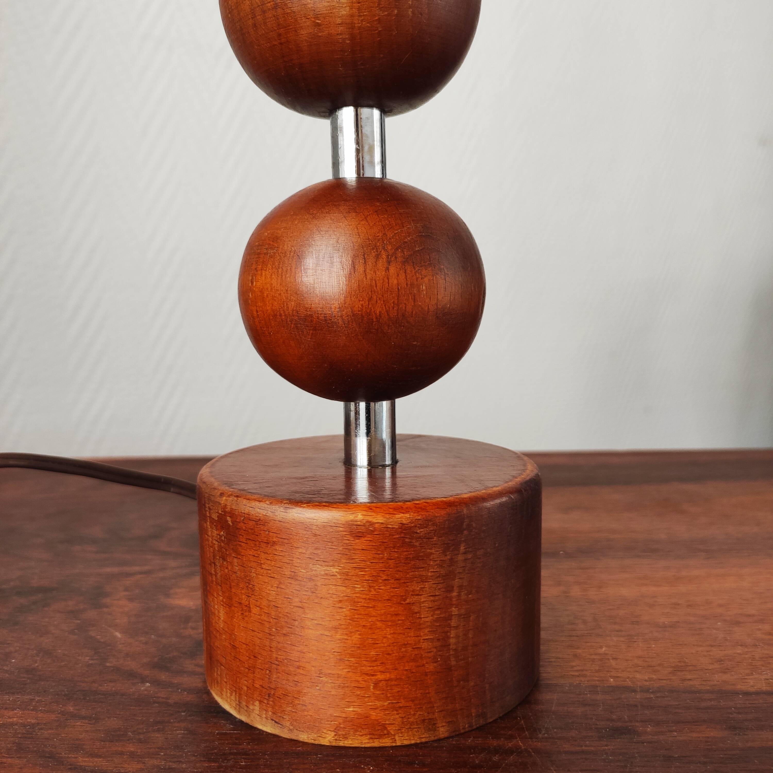 Scandinavian wooden lamp 1960