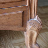 Louis XV style wardrobe in light oak, 3 beveled ice creams