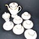 Empire coffee service in porcelain, 19th century swan neck, Paris porcelain
