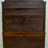 20th Century Dutch Trumeau Walnut with Maple Wood Inlays, Netherlands, 1950