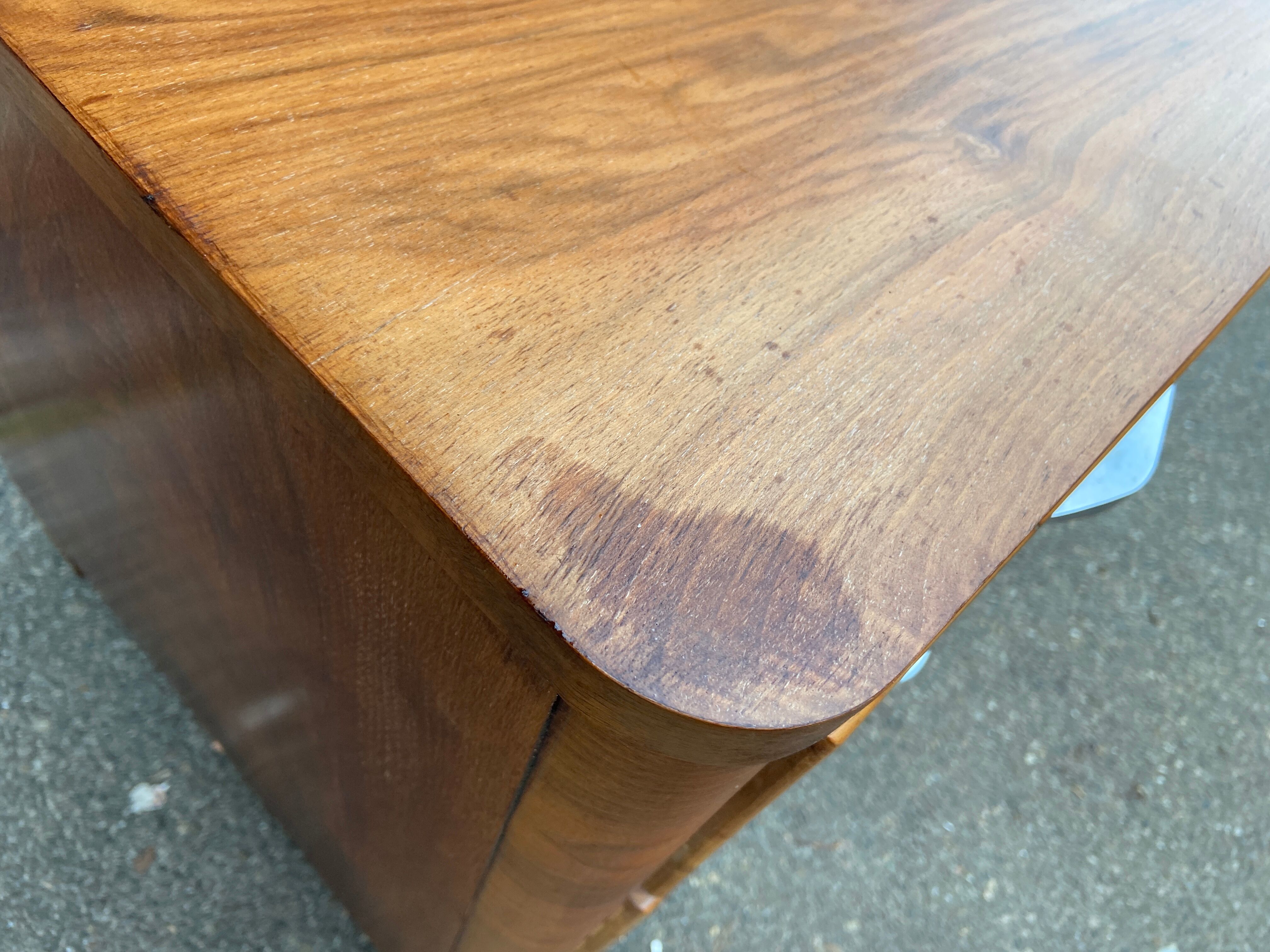 Commode ART DECO vintage walnut 1950