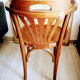 Fauteuil de bureau des années 50 en bois courbé