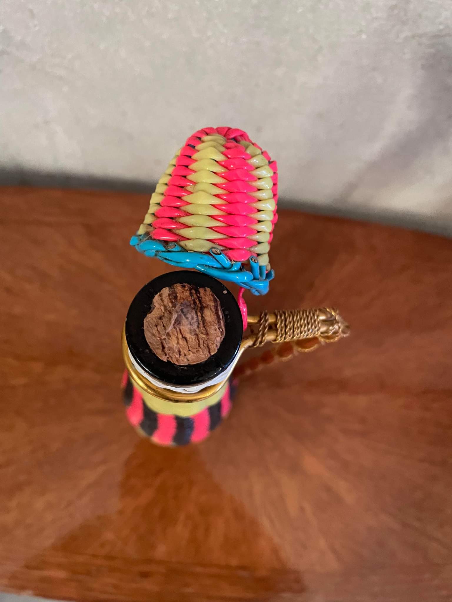 Vintage bottle 70s-80 scoubidou