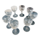 8 cut crystal aperitif glasses from Lorraine