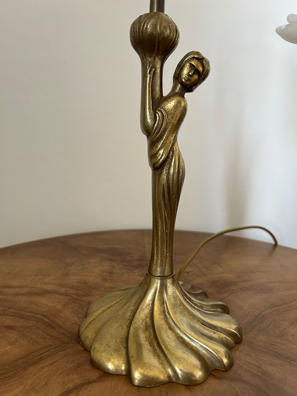 Art Deco lamp in bronze and brass